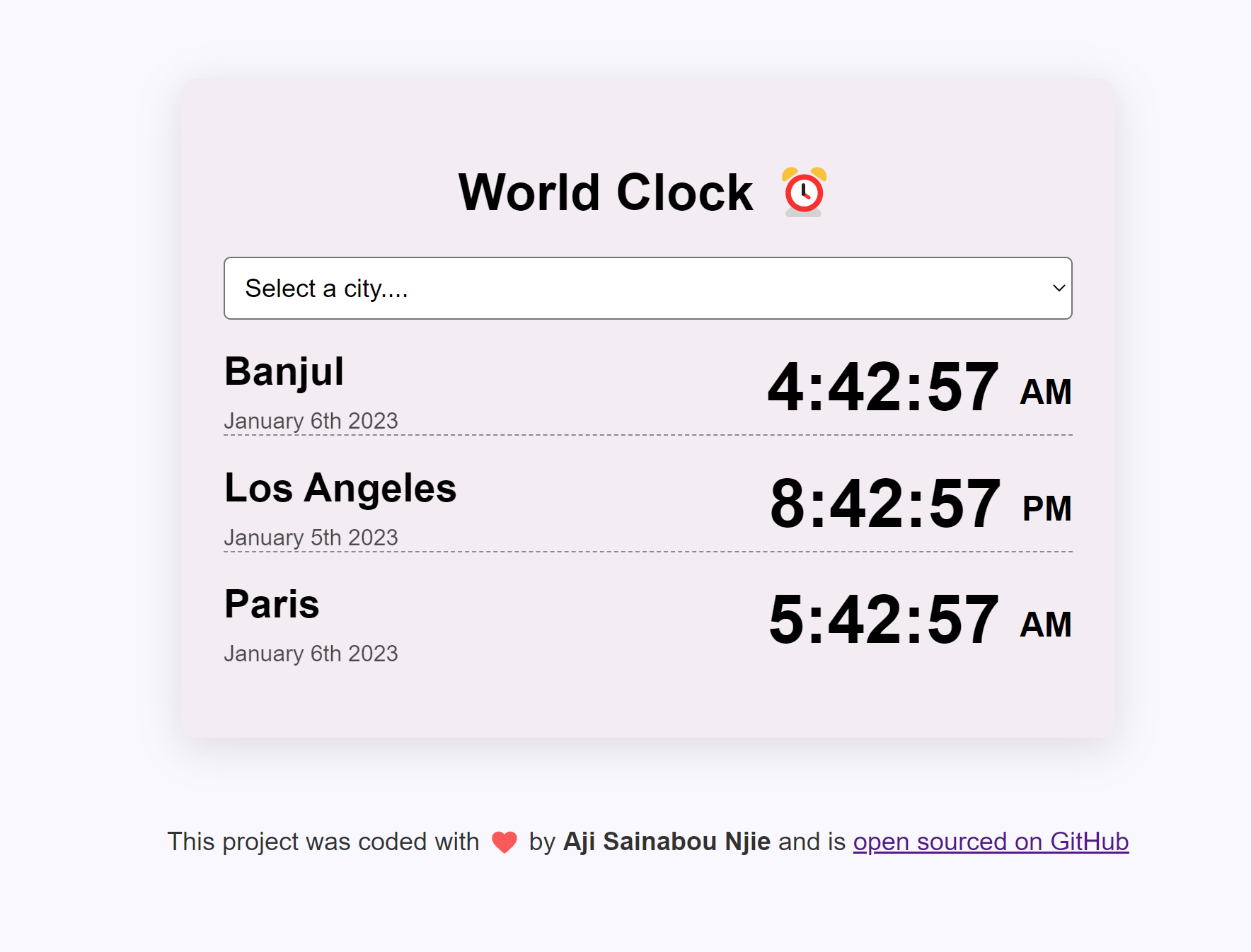 World clock photo